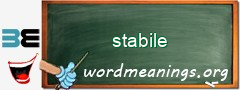 WordMeaning blackboard for stabile